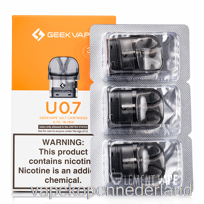 Vape Nederland Geek Vape U Vervangende Pods 0.7ohm Pods